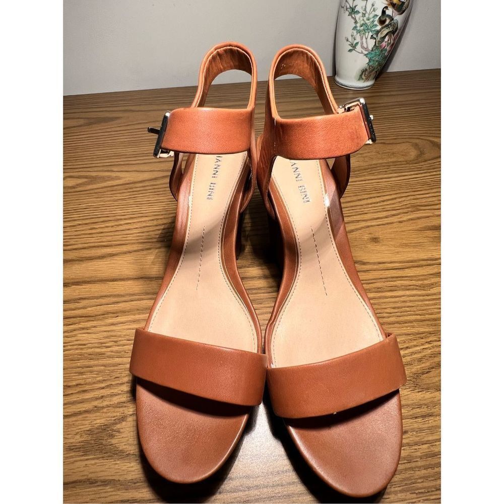 Gianni Bini| NWOT | brown leather wedges | 8.5 - Picture 4 of 6